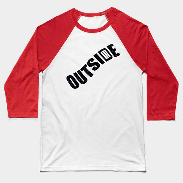 Outside In Logo 2: New Who Baseball T-Shirt by ATBPublishing